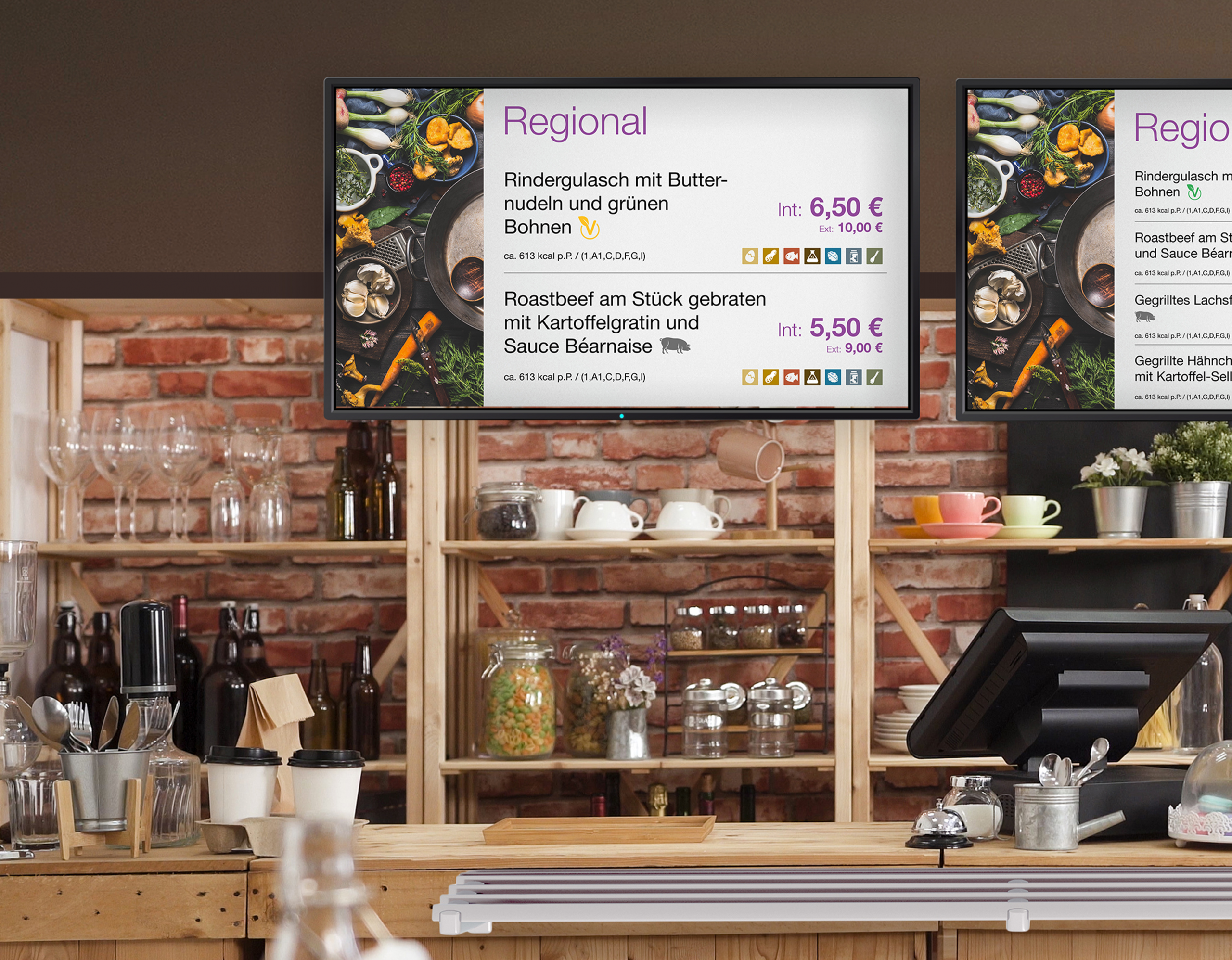 kamasys Beispiel für Digital Signage: Ausgabemonitor