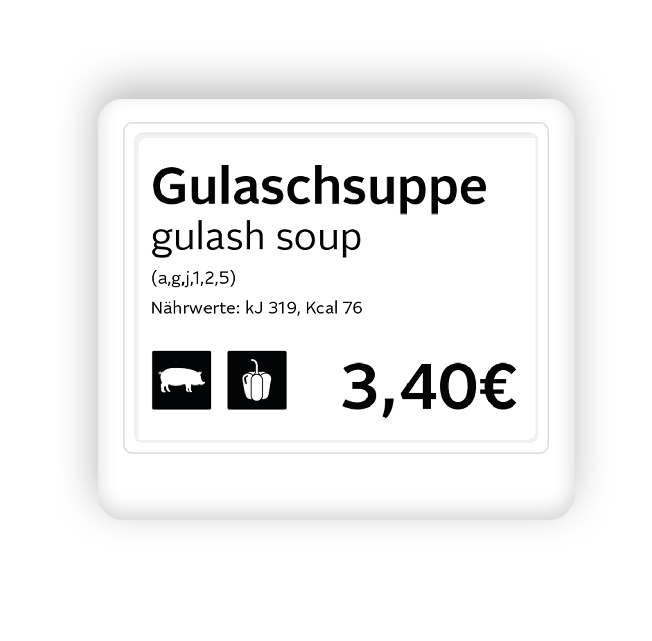 Digital-Signage-Lösung von kamasys: Electronic Shelf Label (ESL)