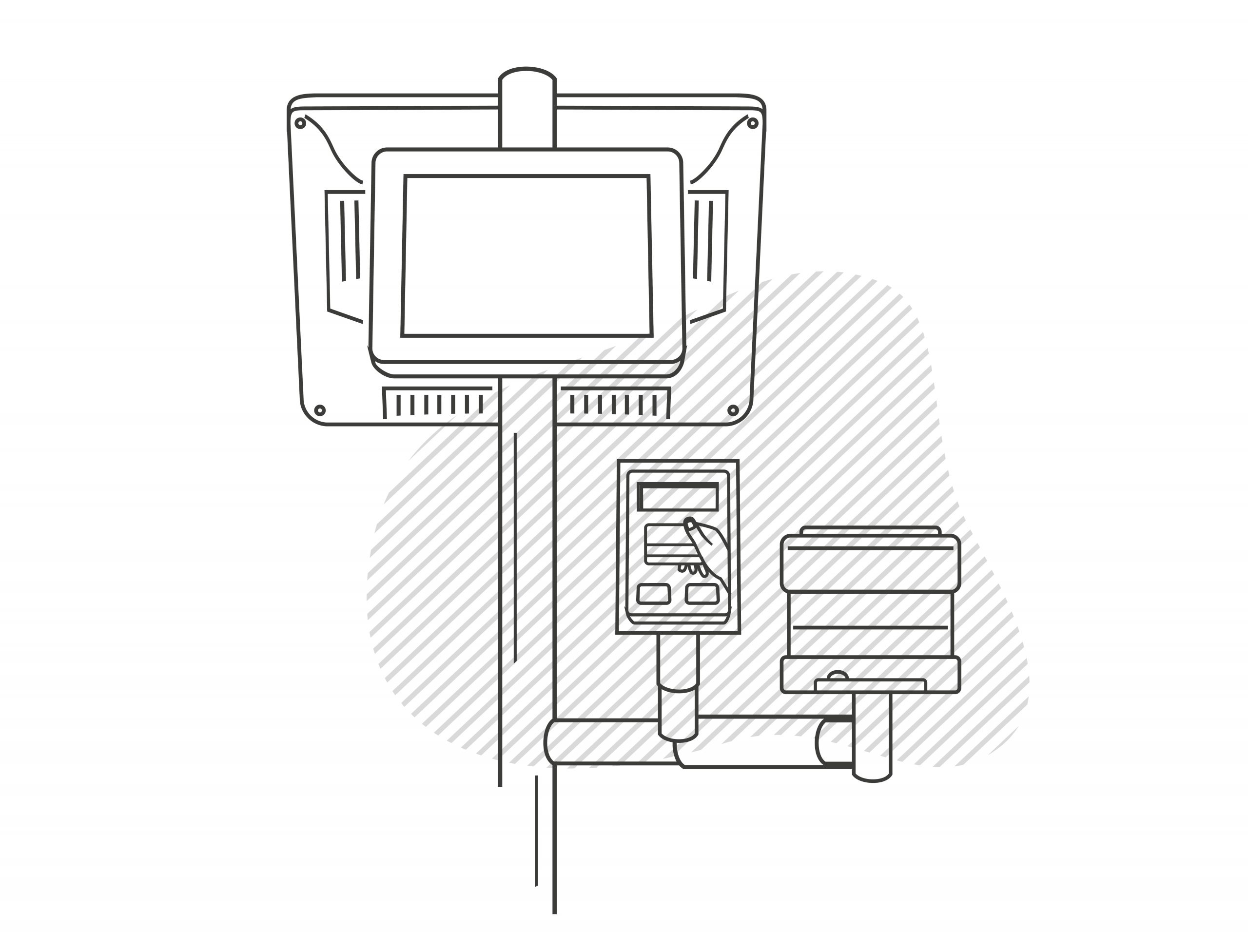 kamasys graphic counter cash register for communal catering, company restaurants and canteens