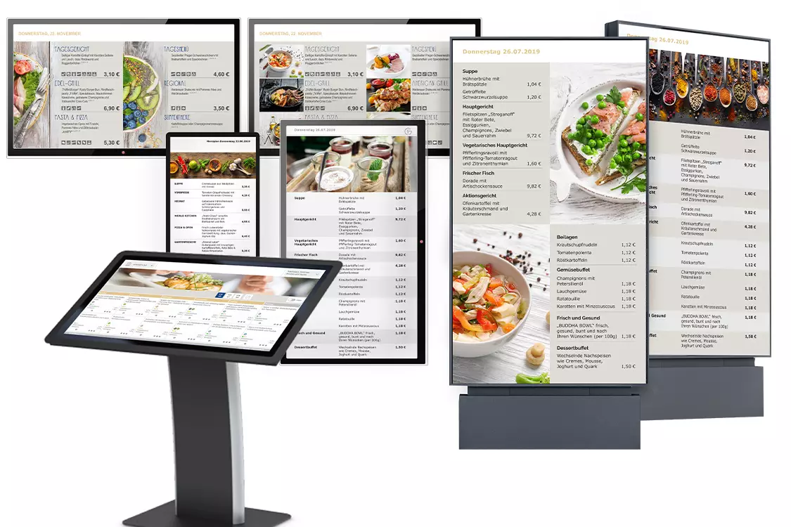 Various digital signage systems from kamasys