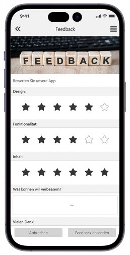 kamasys App Feedback Gäste Gästeumfrage