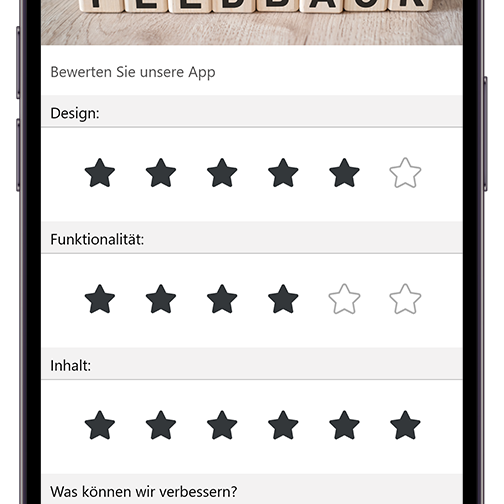 kamasys App Feedback Gäste Gästeumfrage