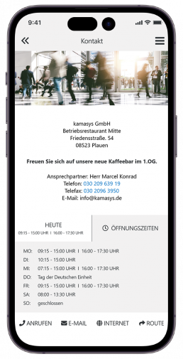 kamasys App Kontakt