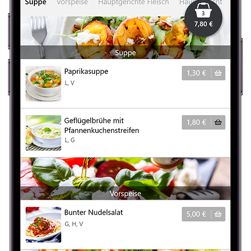 kamasys App Order Order via smartphone