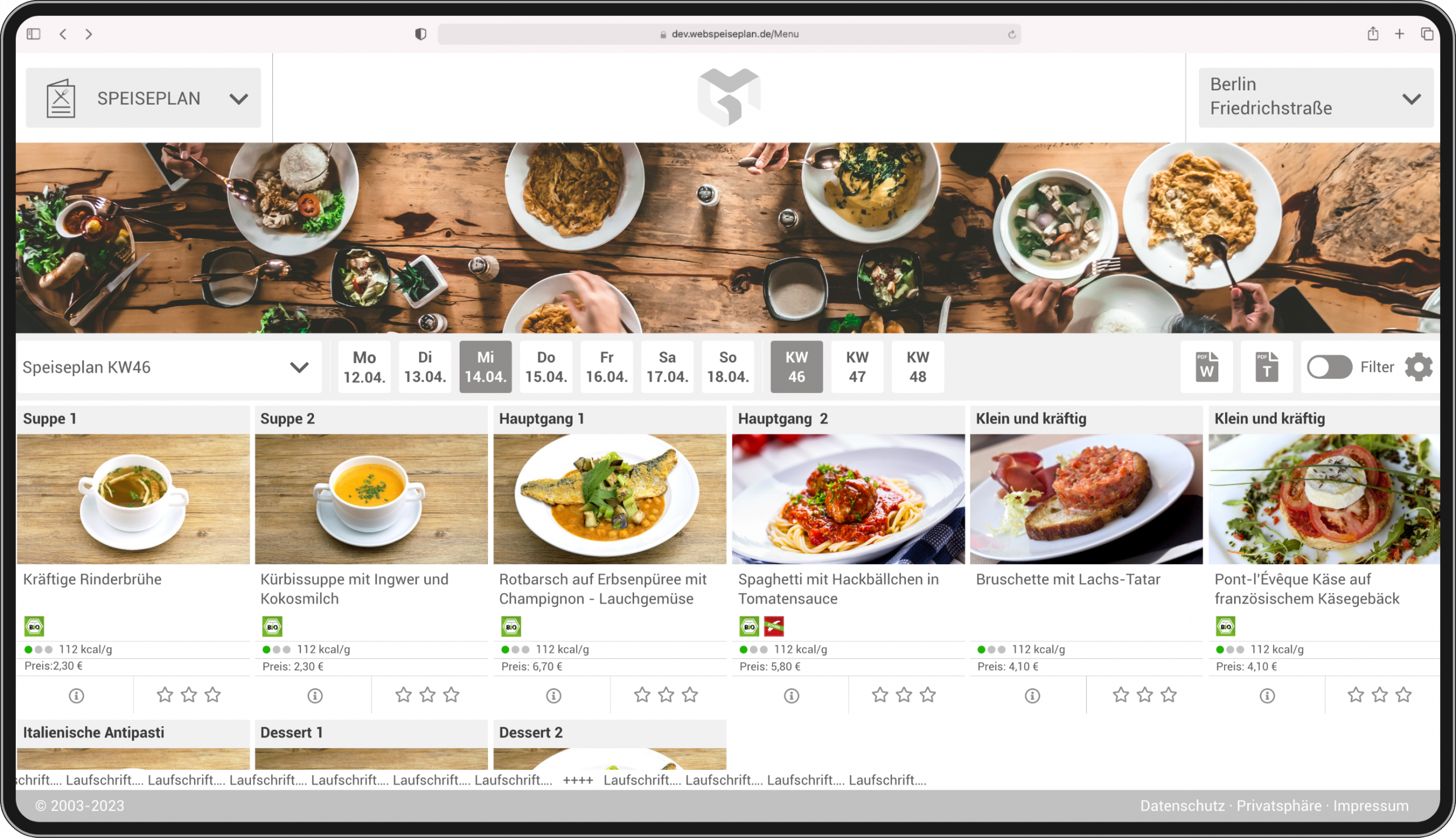 kamasys web meal plan meal plan communal catering