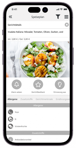 kamasys App aktueller Speiseplan Gemeinschaftsverpflegung