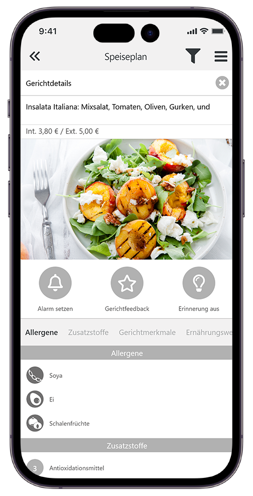 kamasys App aktueller Speiseplan Gemeinschaftsverpflegung