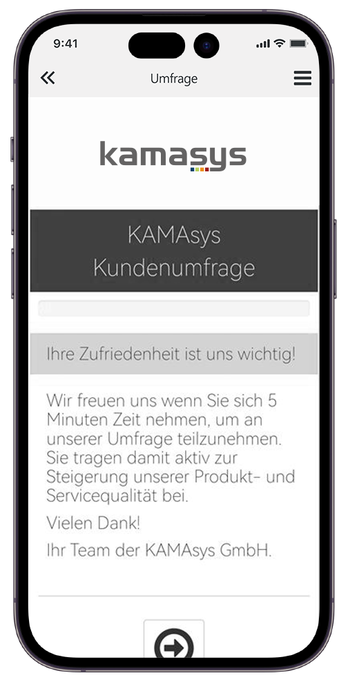 kamasys App Umfrage