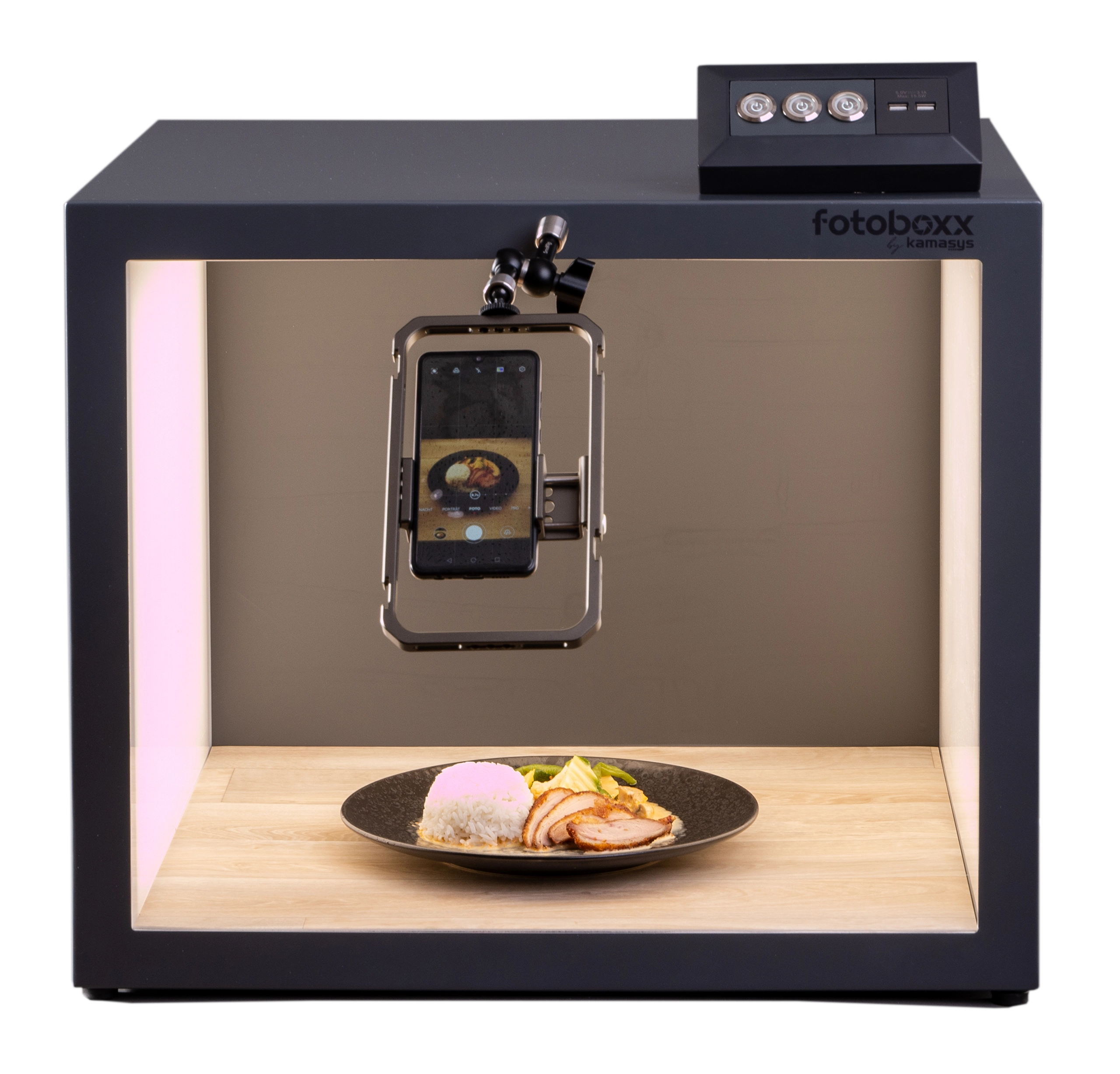 Fotoboxx from kamasys for high quality photos of food